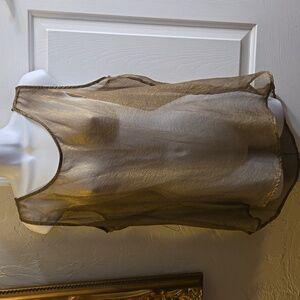 Metaphor Sheer Gold Tank Top Size XL